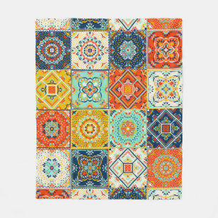 Talavera, Azulejos, Turks mozaïekbehang. Fleece Deken