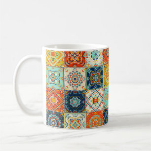 Talavera, Azulejos, Turks mozaïekbehang. Koffiemok