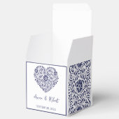 Talavera blauw hart Favor Box Bedankdoosjes (Geopend)