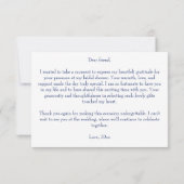 Talavera blauwe chinoiserie citrus bruiloftsborrel bedankkaart (Achterkant)