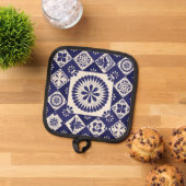 Talavera Blauwe Tegel Pannenlap (Top down)