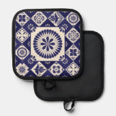 Talavera Blauwe Tegel Pannenlap (Voorkant / Achterkant)
