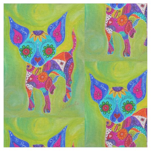 Talavera Chihuahua Stof (Close Up)