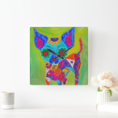 Talavera Chihuahua Vierkante Klok (Huis)