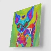 Talavera Chihuahua Vierkante Klok (Hoek)