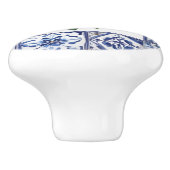 Talavera Citroenen - Blauw en Wit Mediterraan Keramische Knop (Zijkant)
