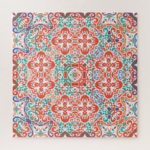 Talavera: Collage van etnische Tegels. Legpuzzel