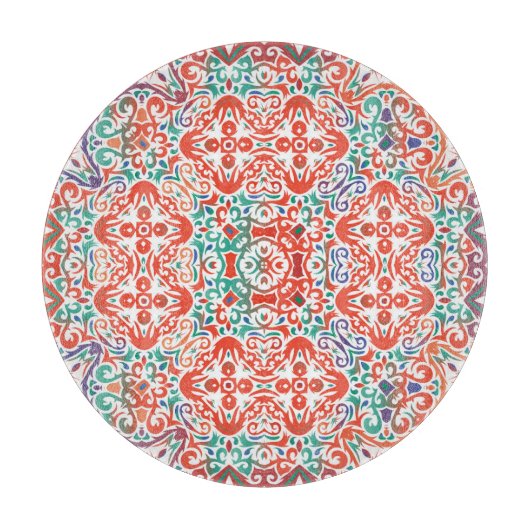 Talavera: Collage van etnische Tegels. Snijplank (Voorkant)