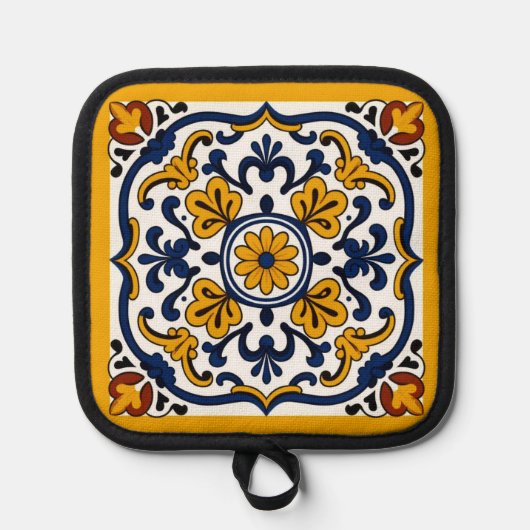 Talavera Daisy Tile Pannenlap (Voorkant)