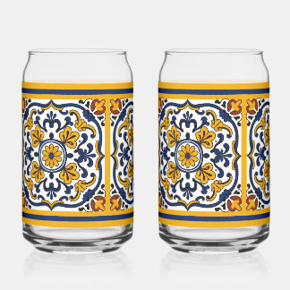 Talavera Daisy Tiles Blikvorm Glas