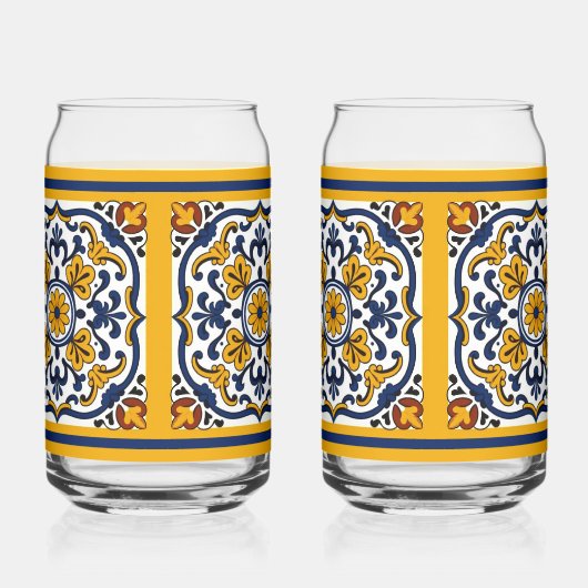 Talavera Daisy Tiles Blikvorm Glas (Rechts)