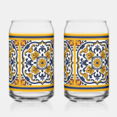 Talavera Daisy Tiles Blikvorm Glas (Achterkant)