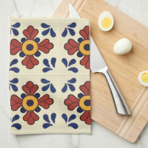 Talavera de handdoek van de tegelKeuken in blauw &