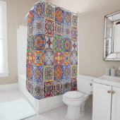 Talavera Design-1 Shower Curtain Douchegordijn (In situ)