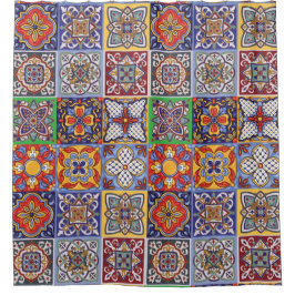 Talavera Design-1 Shower Curtain Douchegordijn