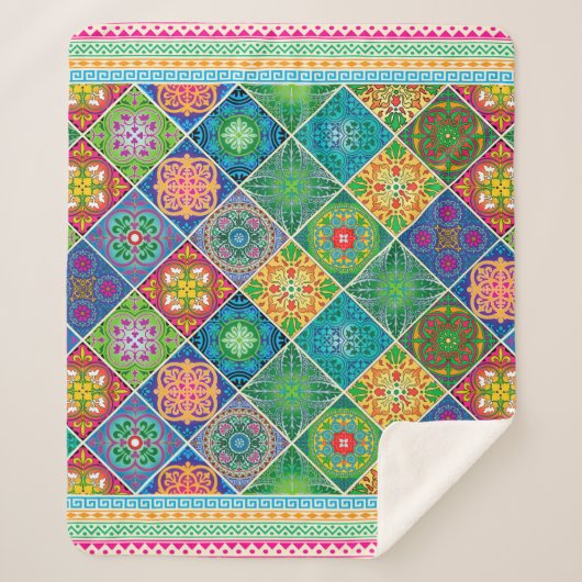 Talavera Design-2 Sherpa Deken (Voorkant)