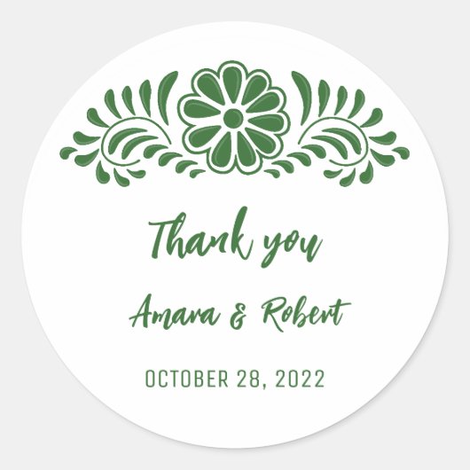 TALAVERA FLOWER RONDE STICKER (Voorkant)