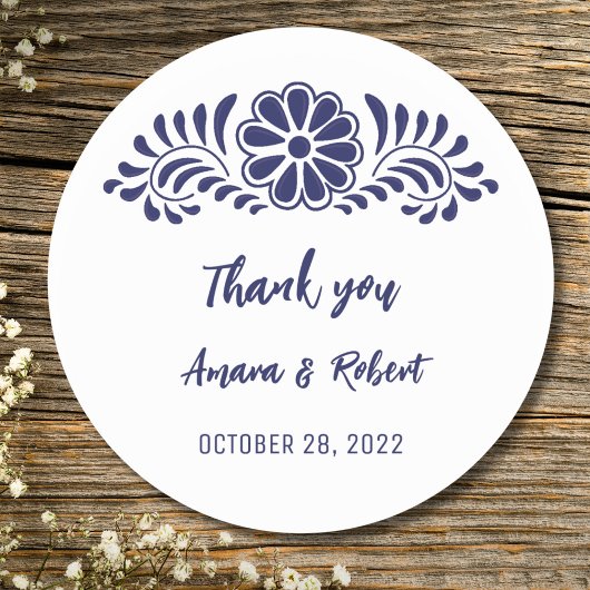 TALAVERA FLOWER RONDE STICKER