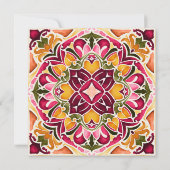 Talavera fuchsia tegel  bruiloft save the date (Achterkant)