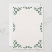 Talavera Green Floral Minimalist Spanish Wedding Kaart (Achterkant)