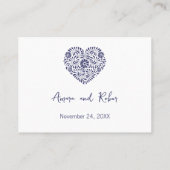 TALAVERA HARTBEHUIZING KAART VISITEKAARTJE (Achterkant)