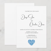 Talavera Heart Wedding Uitnodiging (Voorkant / Achterkant)