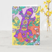 Talavera het Wenskaart van de Hagedis Kaart (Gele Bloem)