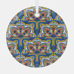 Talavera Indisch Mozaïek: Keramisch naadloos. Glas Ornament