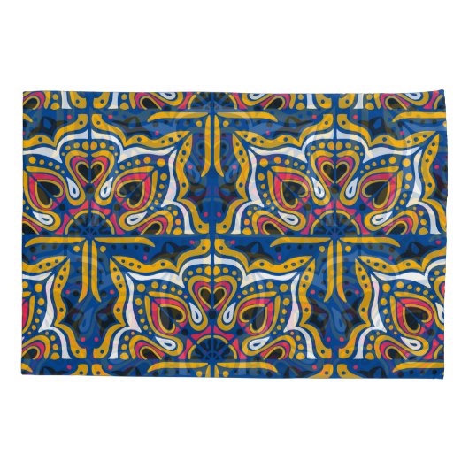 Talavera Indisch Mozaïek: Keramisch naadloos. Kussensloop (Achterkant)