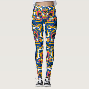 Talavera Indisch Mozaïek: Keramisch naadloos. Leggings
