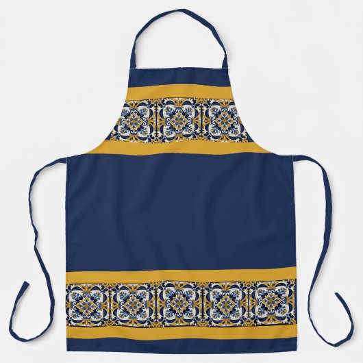 Talavera Koninklijk Blauw Schort (Voorkant)