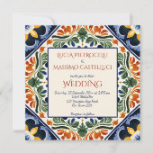 Talavera  Mexicaans alles in één bruiloft Kaart (Voorkant)