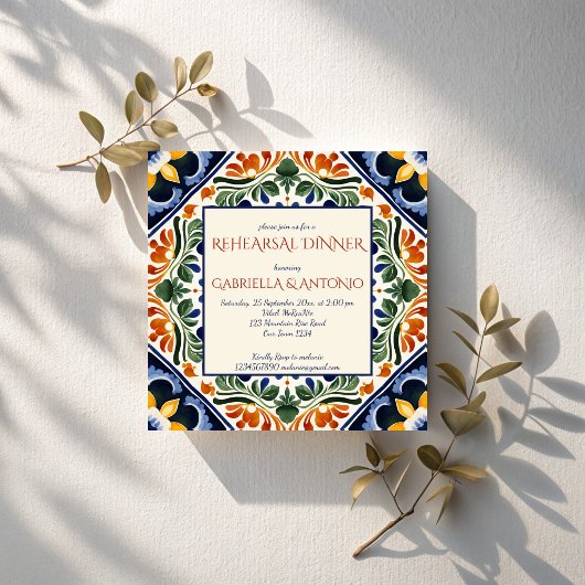 Talavera  Mexicaans repetitiediner Kaart