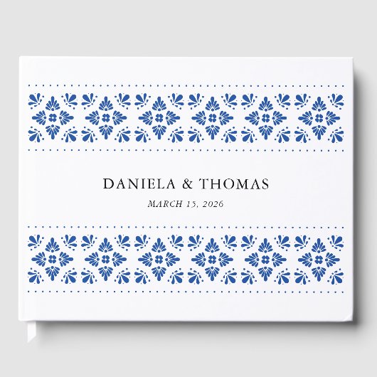 Talavera Mexicaanse bruiloft gastenboek (Voorkant)