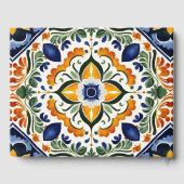 Talavera Mexicaanse bruiloft gepersonaliseerd Gastenboek (Achterkant)