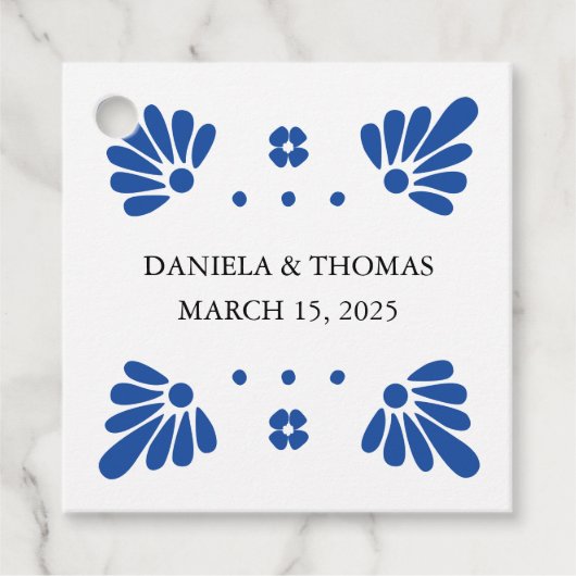 Talavera Mexicaanse bruiloft gunst Labels (Voorkant)