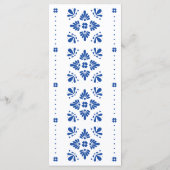 Talavera Mexicaanse bruiloft menu (Achterkant)