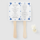 Talavera Mexicaanse bruiloft programma fan Handwaaier (Voorkant en achterkant)