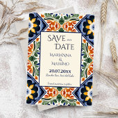 Talavera  Mexicaanse bruiloft Save The Date