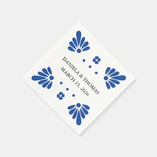 Talavera Mexicaanse bruiloft servetten (Hoek)