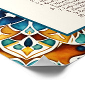 Talavera  Mexicaanse bruiloft zitplan Poster (Hoek)