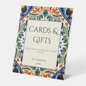 Talavera  Mexicaanse huwelijkscadeaus Reclamebord Met Voetstuk (Voorkant)