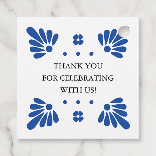 Talavera Mexicaanse trouwcadeautjes Bedankjes Labels (Achterkant)