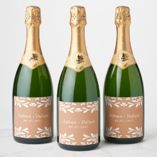 Talavera Mexicaanse Trouwfeest Barro Bruiloftcadea Sparkling Wijnetiket
