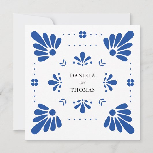 Talavera Mexican Bewaar de datum Kaart (Achterkant)