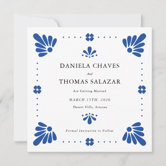 Talavera Mexican Bewaar de datum Kaart (Voorkant)