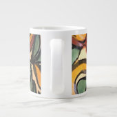 Talavera Mexican Pottery Brown green gold Grote Koffiekop (Achterkant)