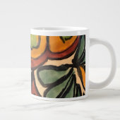 Talavera Mexican Pottery Brown green gold Grote Koffiekop (Rechts)