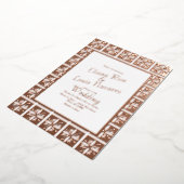 Talavera Mexican Spanish Gold Wedding geperst Folie Uitnodiging (Gedraaid)