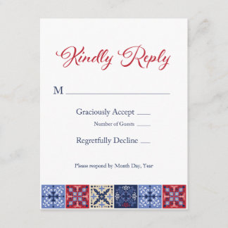 Talavera Mexican Tile RSVP-kaart RSVP Kaartje